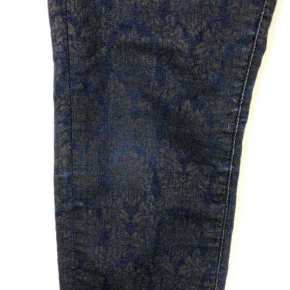 BlankNYC Printed Damask Filigree Skinny Jeans Dark Denim Size 28 - Picture 5 of 16